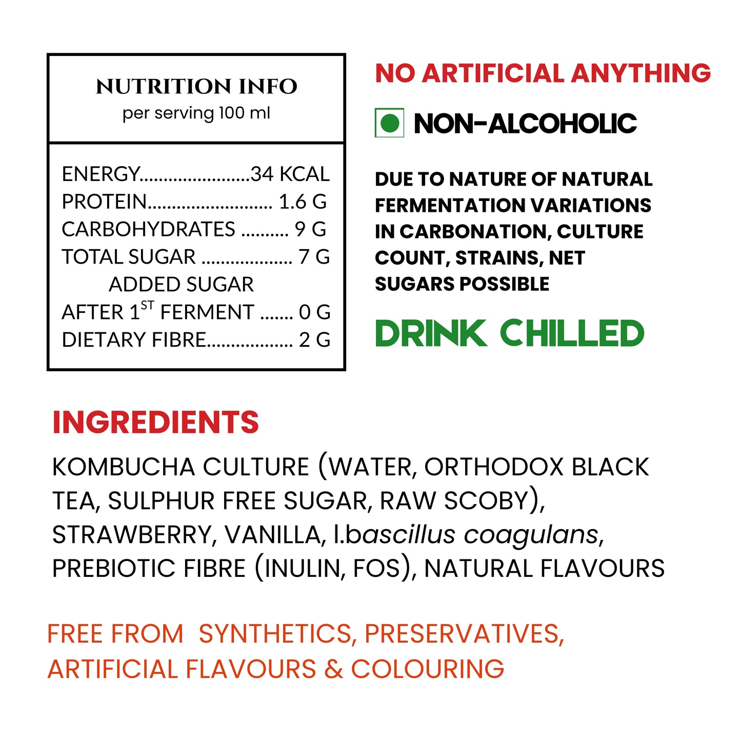 STRAWBERRY KOMBUCHA