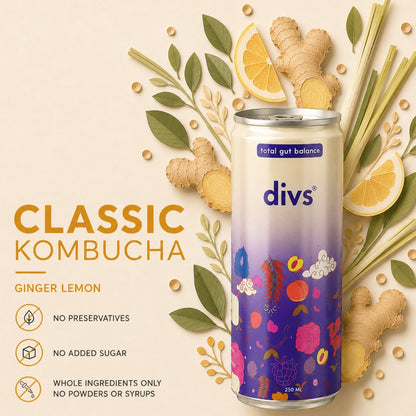 Classic Kombucha ginger lemon